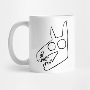 Hand-drawn animal skull black Mug